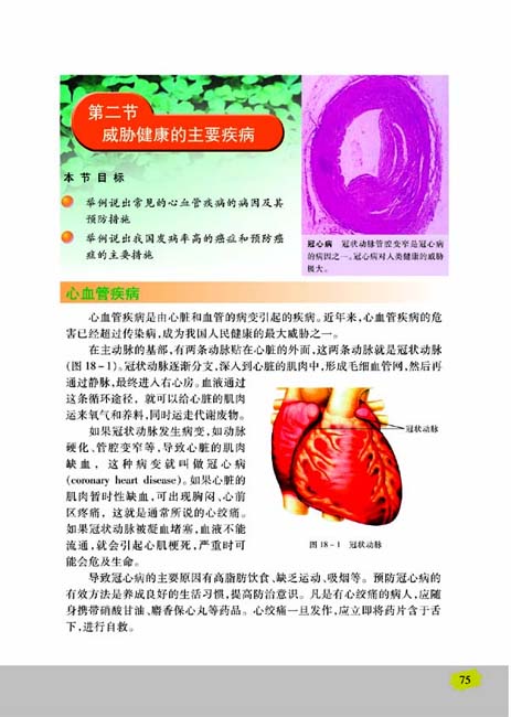 第二节 威胁健康的主要疾病(第75页)