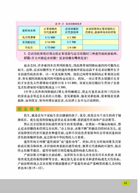 第四节 遗传并和优生优育(第41页)