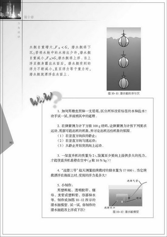 二、二力平衡(第90页)