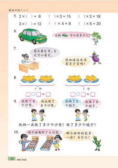 二 乘法口诀（一）(第20页)