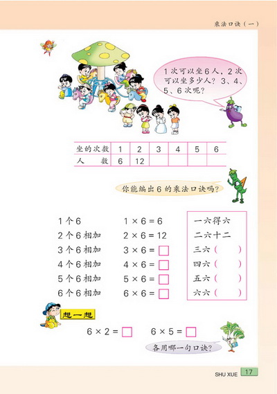 二 乘法口诀（一）(第17页)