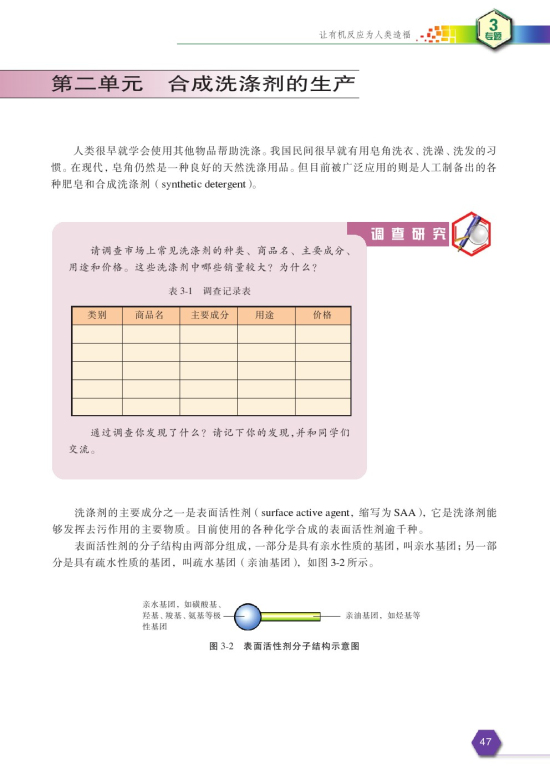 第二单元 合成洗涤济的生产(第47页)