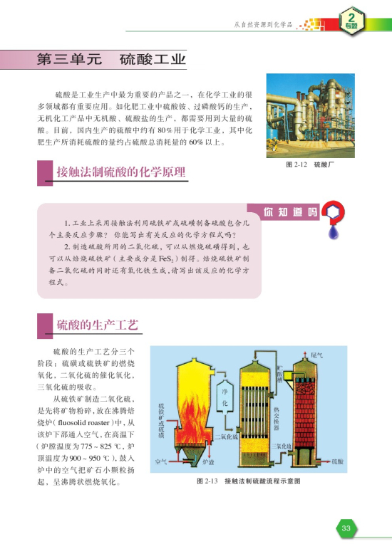 第三单元 硫酸工业(第33页)