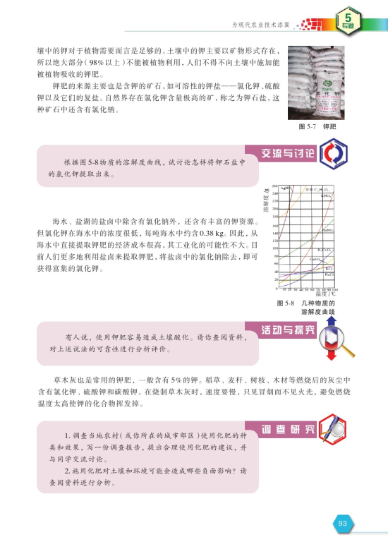 第二单元 化肥的生产与合理使用(第93页)