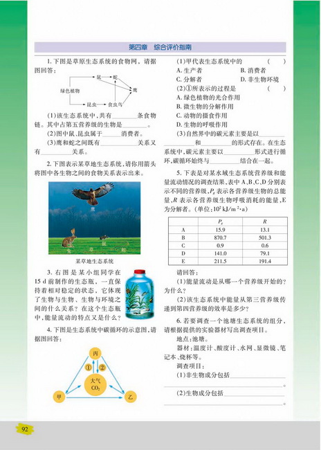 生态系统稳态的维持(第92页)