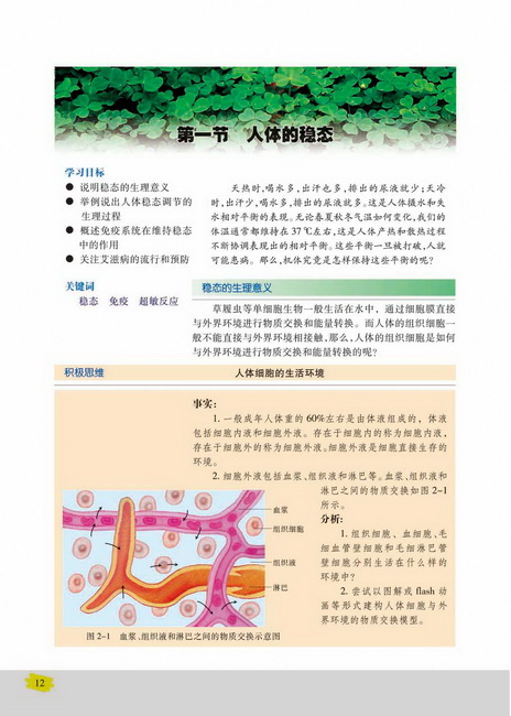 第一节 人体的稳态(第12页)
