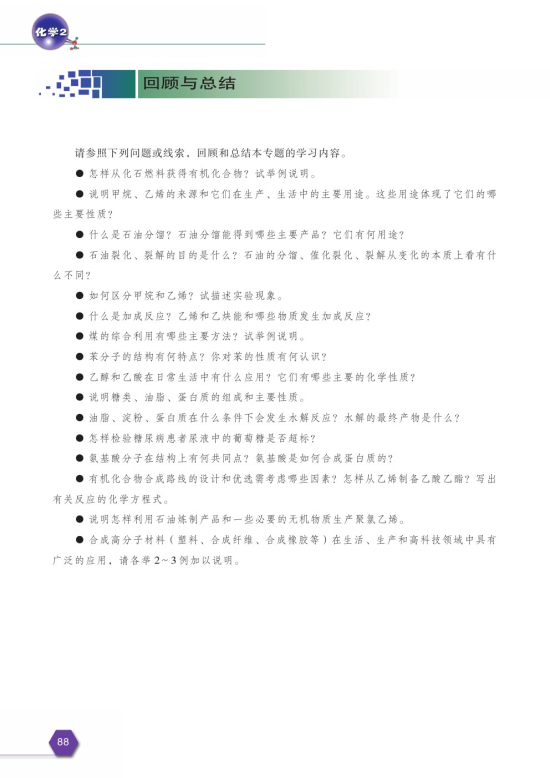 第三单元 人工合成有机化合物(第88页)