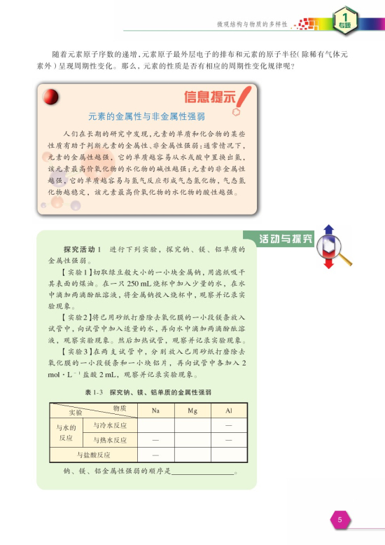 第一单元 核外电子排布与周期律(第5页)