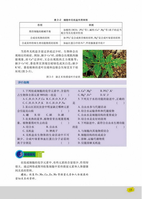 细胞中的无机化合物(第15页)
