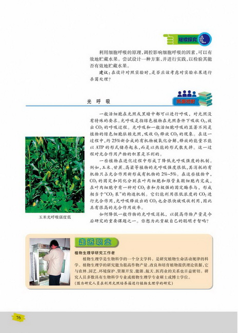 细胞呼吸原理的应用(第76页)