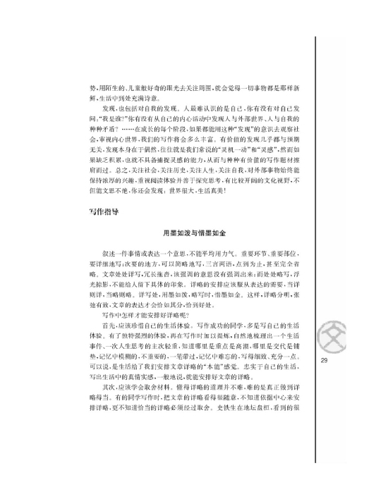写作指导 用墨如泼与惜墨如金(第29页)