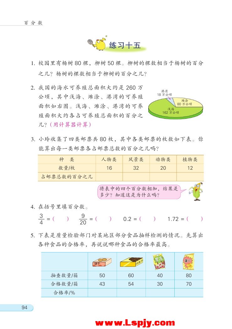六 百分数(第94页)