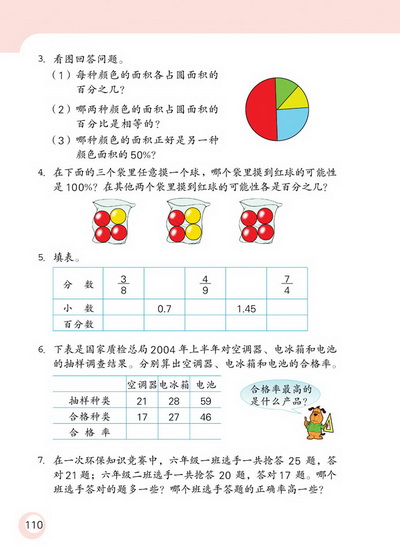9 认识百分数(第110页)
