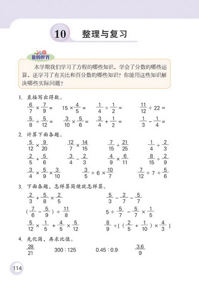 10 整理与复习(第114页)