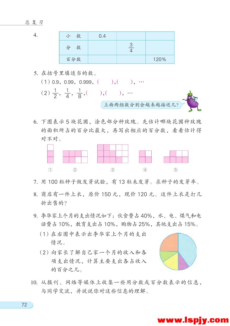1 数与代数(第72页)