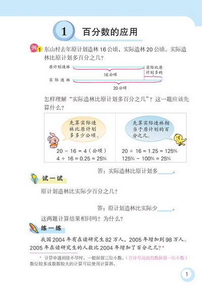1 百分数的应用(第1页)