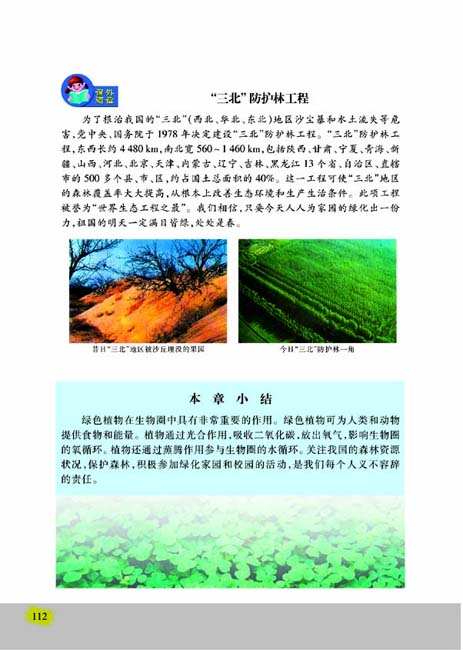 第三节 绿化，我们共同行动(第112页)