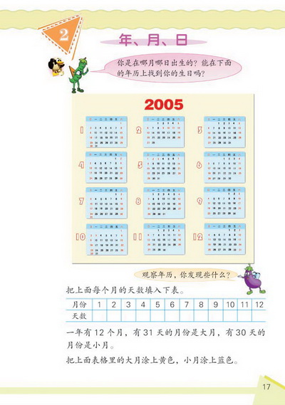 2 年、月、日(第17页)
