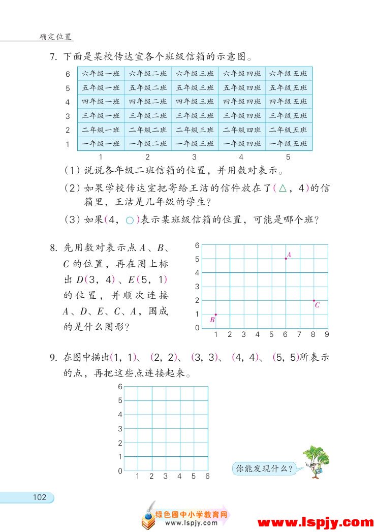 八 确定位置(第102页)