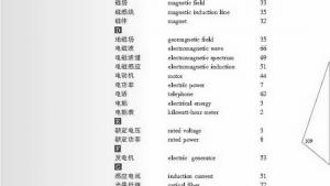 苏教版九年级物理下册电子课本-苏教版初三物理上册电子课本附录：物理学名词中英文对照(第109页)