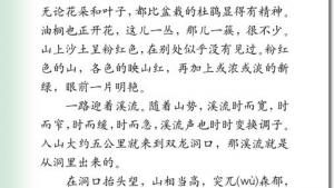 苏教版六年级语文下册电子课本4、记金华的双龙洞(第14页)