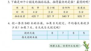 苏教版三年级数学上册电子课本四 两、三位数除以一位数(第68页)