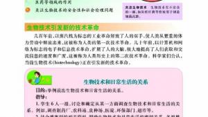 苏教版八年级生物下册(旧版)电子课本-苏教版初二生物下册(旧版)电子课本第二节 关注生物技术(第16页)