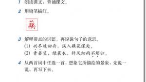 苏教版六年级语文下册电子课本9、词两首(第49页)