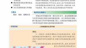 苏教版高二生物必修3（稳定与环境）电子课本第一节 人体的稳态(第12页)