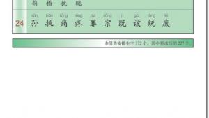 苏教版三年级语文上册电子课本生字表(第145页)