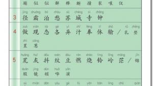 苏教版三年级语文上册电子课本生字表(第142页)