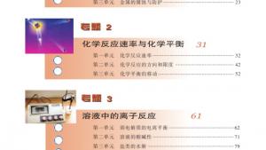 苏教版高三化学-化学反应原理电子课本封面/前言/目录