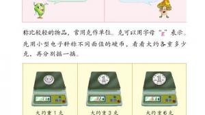 苏教版三年级数学上册电子课本二 千克和克(第31页)
