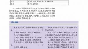 苏教版高二生物必修3（稳定与环境）电子课本人口增长对生态环境的影响(第99页)