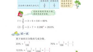 苏教版六年级数学上册电子课本六 百分数(第87页)