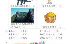 苏教版三年级数学下册(旧版)电子课本6 千米和吨(第50页)