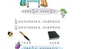 苏教版三年级数学下册(旧版)电子课本11 认识小数(第100页)