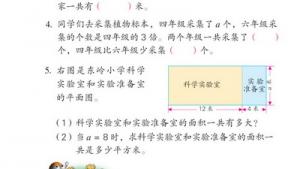 苏教版四年级数学下册(旧版)电子课本13 用字母表示数(第111页)