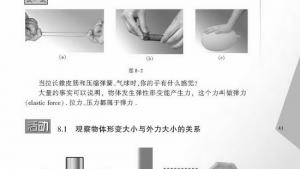 苏教版八年级物理下册电子课本,苏教版初二物理下册电子课本一、弹力和弹簧测力计(第41页)