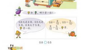 苏教版三年级数学下册(旧版)电子课本11 认识小数(第102页)