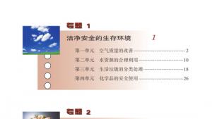 苏教版高二化学与生活电子课本封面/前言/目录