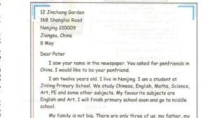 苏教版六年级英语6B电子课本Unit7 a letter to a penfriend(第54页)