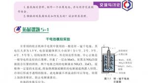 苏教版高三化学-实验化学电子课本拓展课题5-1 干电池模拟实验(第65页)