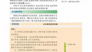 苏教版高二生物必修3（稳定与环境）电子课本生长素的特性(第43页)