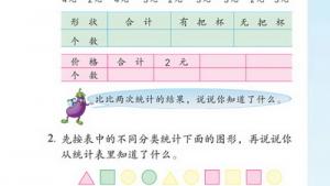 苏教版二年级数学下册(旧版)电子课本九 统计(第95页)